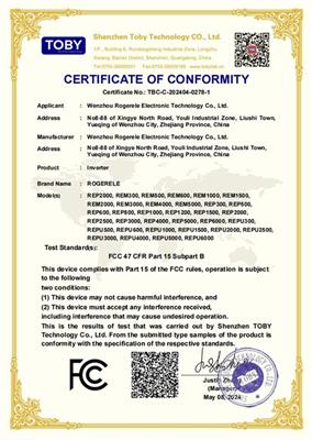 FCC Certificate